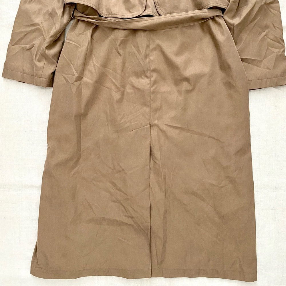 VTG Tan Trench Coat Jacket - Picture 8 of 8